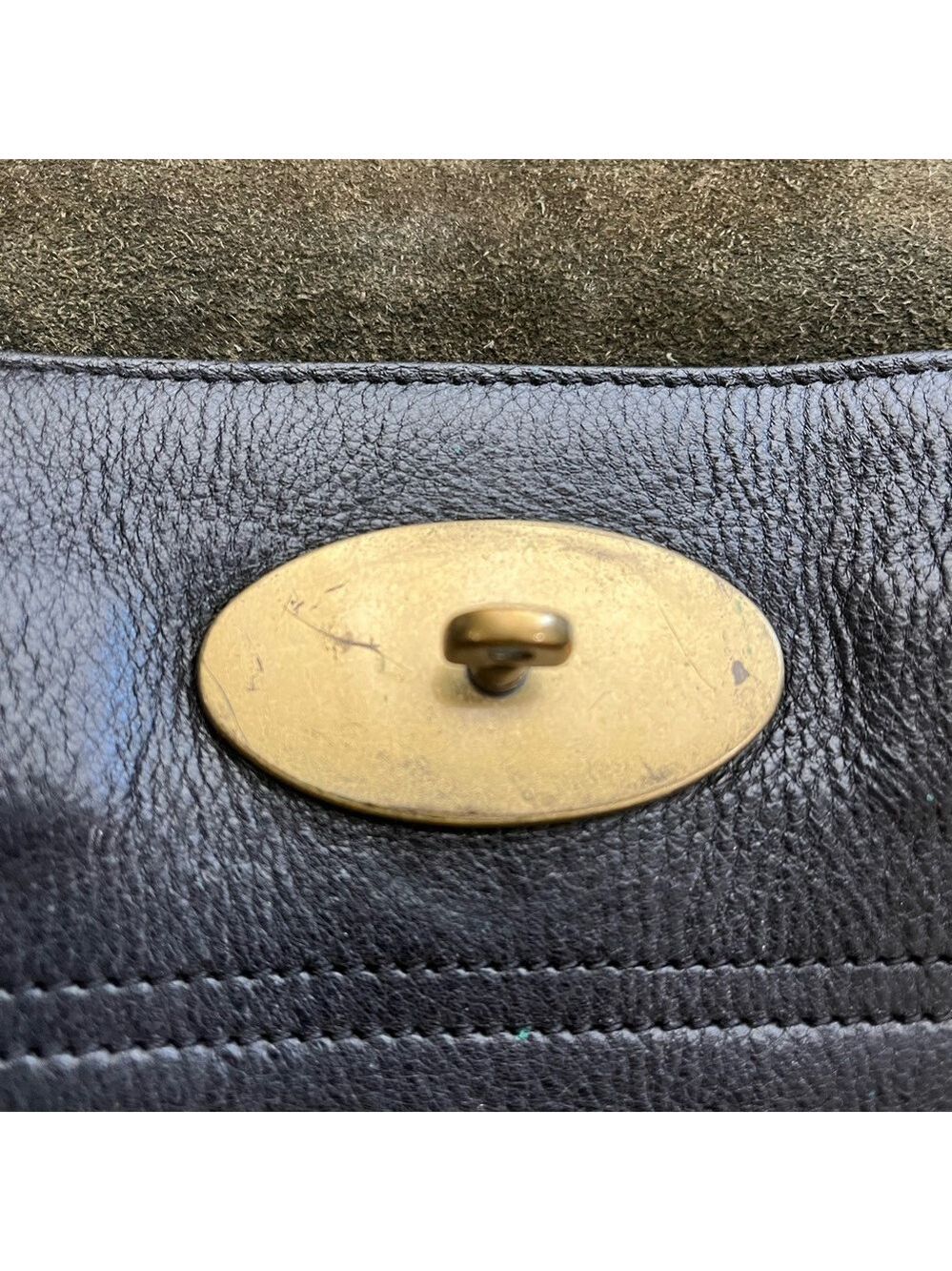 MULBERRY BLACK GRAINED LEATHER BAYSWATER - Picture 9 of 15